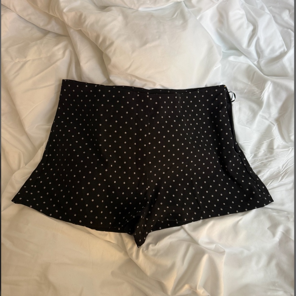 Beginning Boutique Brynn Black Polka Dot Shorts